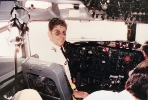 CASTINEL-Jacques en 1978 aux commandes d'un B727